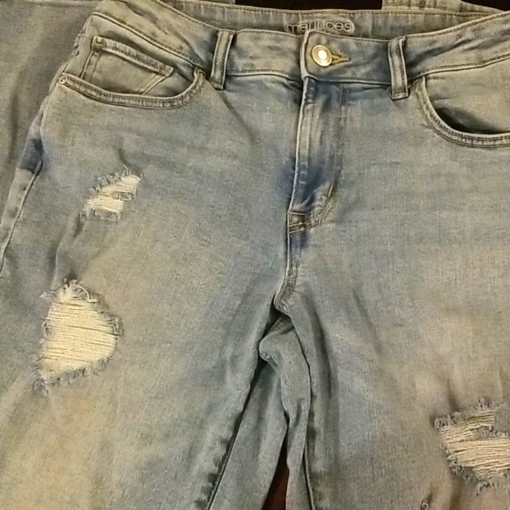 High rise flare cut jeans